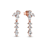 925 Silver Heart Shape Stud Earrings Enamel Ear Pins