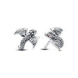 925 Silver Heart Shape Stud Earrings Enamel Ear Pins