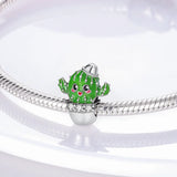 925 Sterling Silver Cactus Charm for 3mm Bracelet&Bangle Making