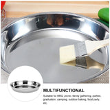 Stainless Steel Baking Tray Round Camping Serving Dish