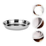 Stainless Steel Baking Tray Round Camping Serving Dish