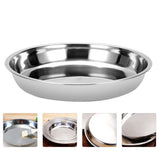 Stainless Steel Baking Tray Round Camping Serving Dish