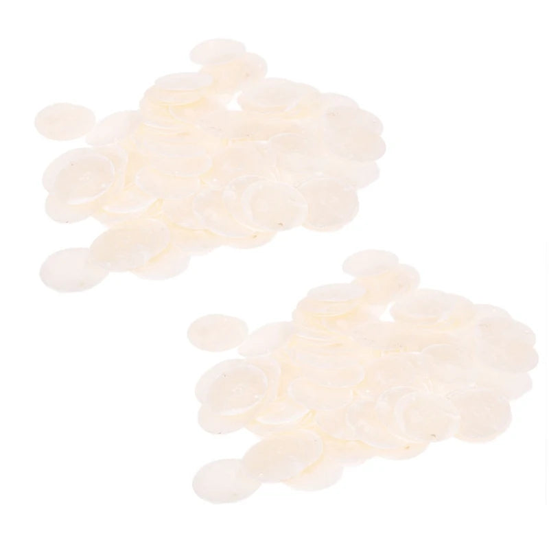 200X 35mm Round Nacre Pearl Shell Plate Beads