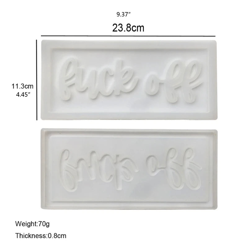 Silicone Mold for Crystal Epoxy Resin Plate Hanging Tag Doorplate