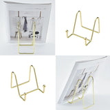 Iron Easel Plate Holder Metal Stand for Photo Decor Plate Bowl