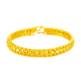 Real 18K Golden Pixiu Lucky Bead Bracelet - Female Pure Plated Bangle
