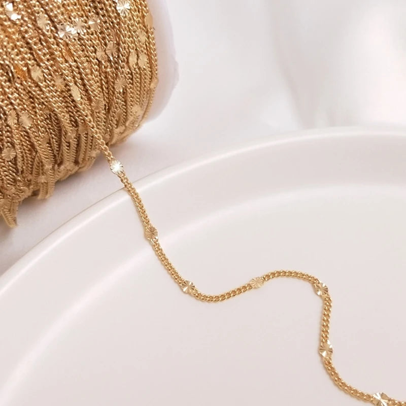14K True Filled 1.5MM Link Necklace Chains DIY Jewelry Making