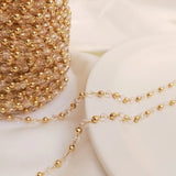 14K True Filled Crystal Beads Necklace Chains DIY Jewelry Making