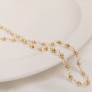 14K True Filled Crystal Beads Necklace Chains DIY Jewelry Making