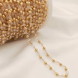 14K True Filled Crystal Beads Necklace Chains DIY Jewelry Making