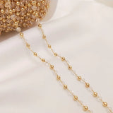 14K True Filled Crystal Beads Necklace Chains DIY Jewelry Making