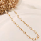 14K Gold-Filled 4MM Zircon Beads Necklace Chains DIY