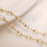 14K Gold-Filled 4MM Zircon Beads Necklace Chains DIY
