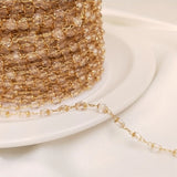 14K Gold-Filled 4MM Zircon Beads Necklace Chains DIY