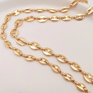 14K Gold Filled Retention Necklace Chains 5-7MM O Style DIY Jewelry Making