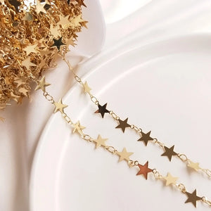 14K Gold Filled Star Necklace Bracelet Chains DIY Jewelry Findings