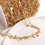 14K True Filled Leaf Water Drop Necklace Chain DIY Jewelry Making