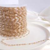 14K Gold Filled Crystal Beads Necklace Chain DIY Jewelry
