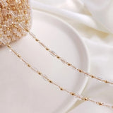 14K Gold Filled Crystal Beads Necklace Chain DIY Jewelry