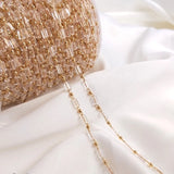 14K Gold Filled Crystal Beads Necklace Chain DIY Jewelry