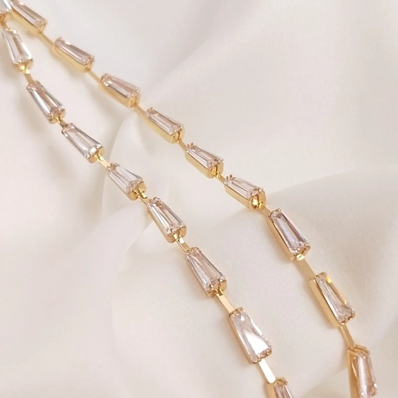 14K True Filled Zircon Beads Necklace Chains Jewelry DIY