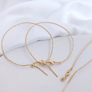 14K Gold Plated Adjustable Bracelet Chains DIY Jewelry Findings