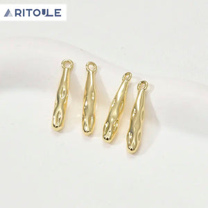 14k Long Water Drop Pendant DIY Necklace Earrings Material