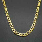 18K Plated Necklace 6mm Width Stainless Steel Chain 20-36''