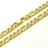 18K Plated Necklace 6mm Width Stainless Steel Chain 20-36''