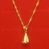 18K Real Flower Pendant Necklace Women's Vietnam Placer Jewelry