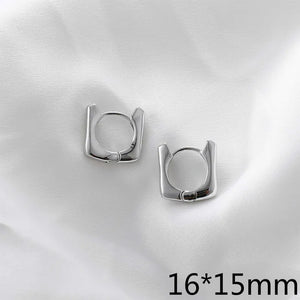 18k Geometric Square Earrings Accessories