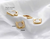 18k Geometric Square Earrings Accessories
