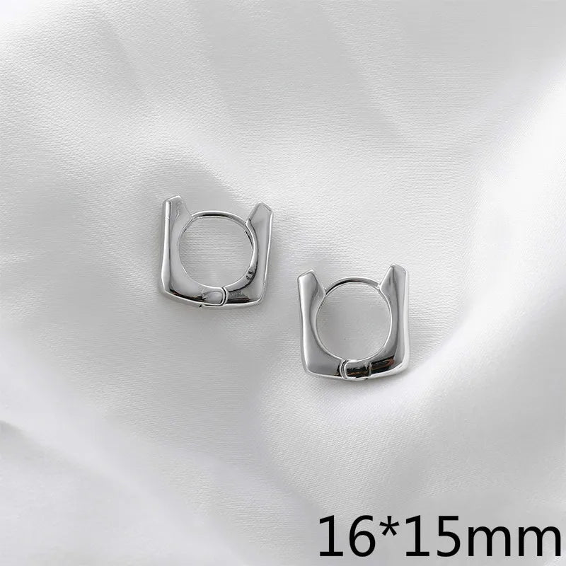 18k Geometric Square Earrings Accessories