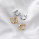 18k Geometric Square Earrings Accessories