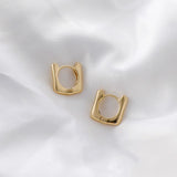 18k Geometric Square Earrings Accessories