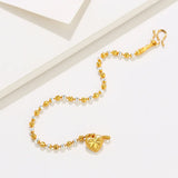 24k Plated Two Tone Love Beads Bracelet for Woman