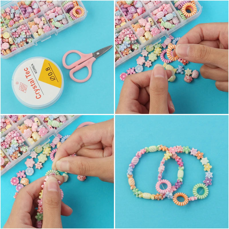 Plated Mixed Heart Bead Kit Czech Glass Loose Spacer Beads for Jewelry Making
