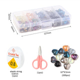 Plated Mixed Heart Bead Kit Czech Glass Loose Spacer Beads for Jewelry Making