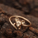 Plated Mouse Ring Sweet Lovely Band Bague For Women Kids Party Animal