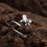 Plated Mouse Ring Sweet Lovely Band Bague For Women Kids Party Animal