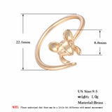 Plated Mouse Ring Sweet Lovely Band Bague For Women Kids Party Animal