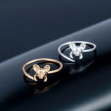 Plated Mouse Ring Sweet Lovely Band Bague For Women Kids Party Animal