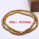 Plated Hematite Stone Spacer Beads for Jewelry Making