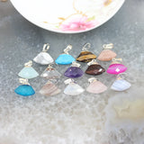 Faceted Stone Charms Earrings & Necklace Set