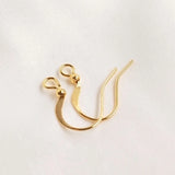 True Color-Preserving Flat Ear Hook Earrings Clasps With Bead
