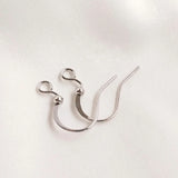 True Color-Preserving Flat Ear Hook Earrings Clasps With Bead