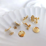 S925 Pins Disc Plug Ear Clip Settings DIY Jewelry Making Findings