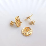 S925 Pins Disc Plug Ear Clip Settings DIY Jewelry Making Findings