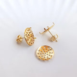 S925 Pins Disc Plug Ear Clip Settings DIY Jewelry Making Findings