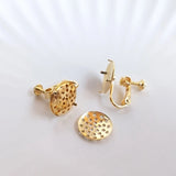 S925 Pins Disc Plug Ear Clip Settings DIY Jewelry Making Findings